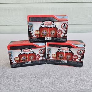 Marvel Doorables Series 1 Action Peek 1.5" Collectible Toy Set of 3 Boxes